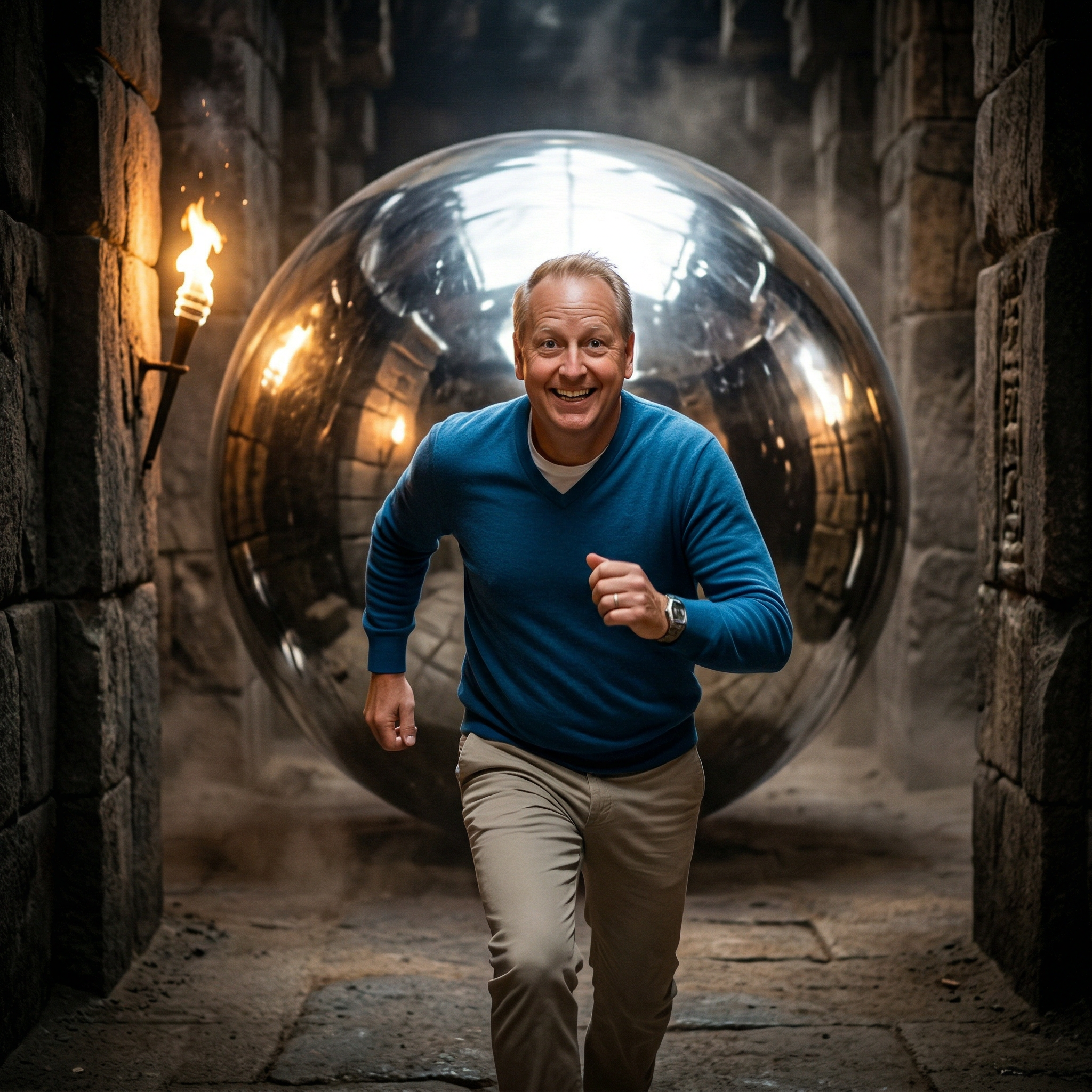 Mark running from sphere